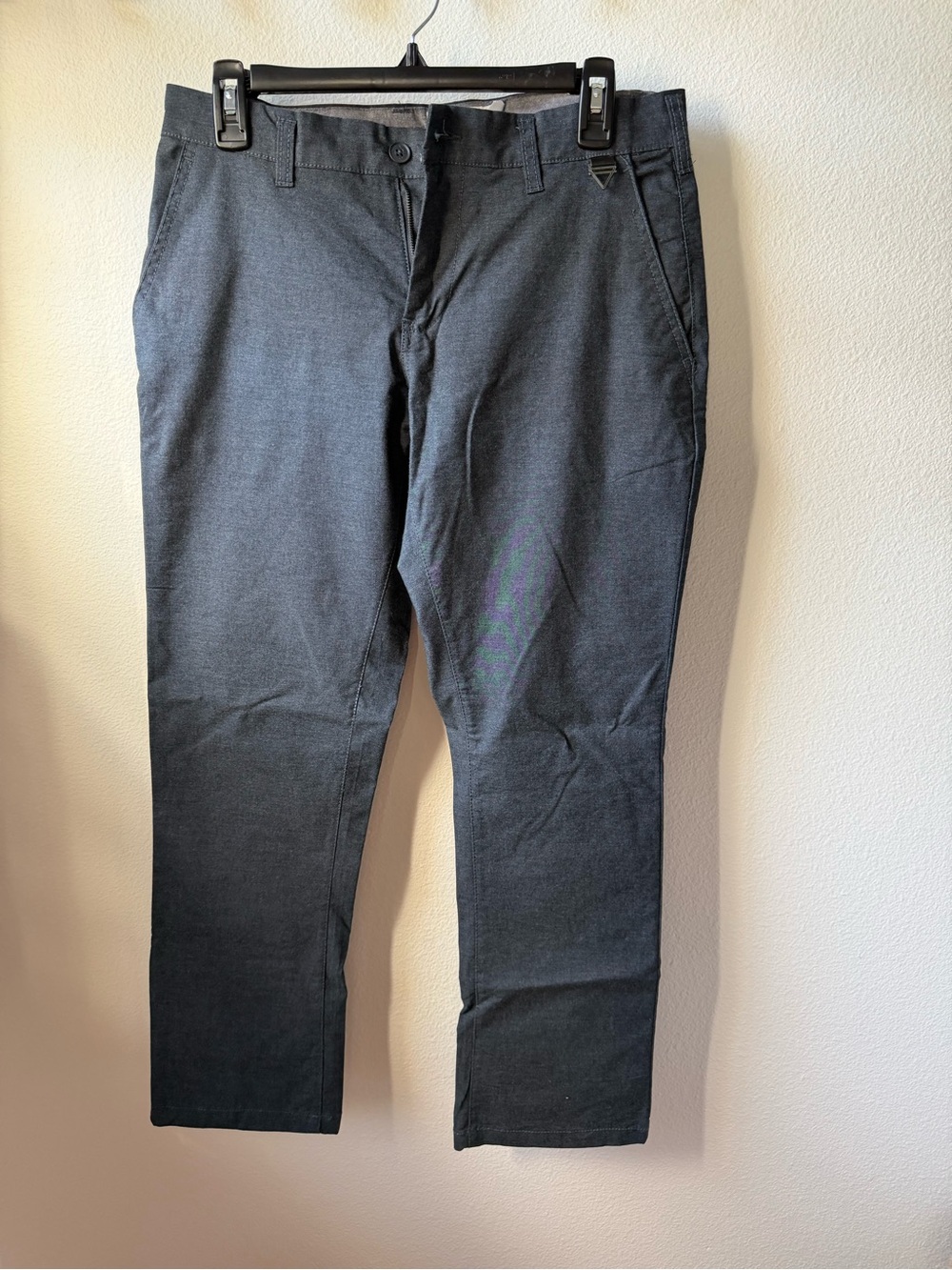 Eleven Paris Men's Charcoal Gray Slim Chino Pants
